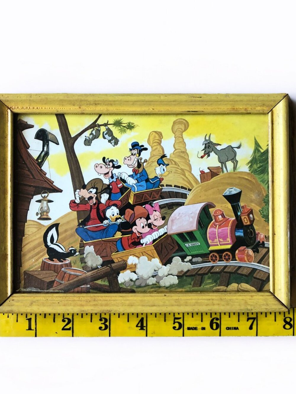 Vintage 1979 Disney "Runaway Thrills" Framed Postcard Art – Big Thunder Mountain